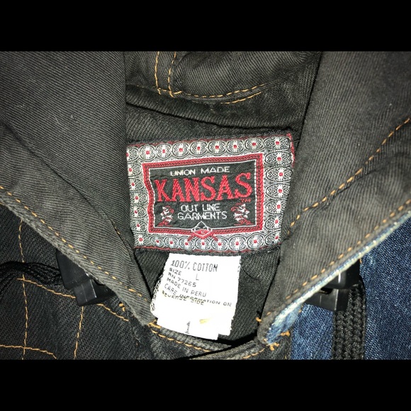 VTG UNION MADE DENIM 2 PIECE PATCHWORK GOTH CYBER - Picture 4 of 8